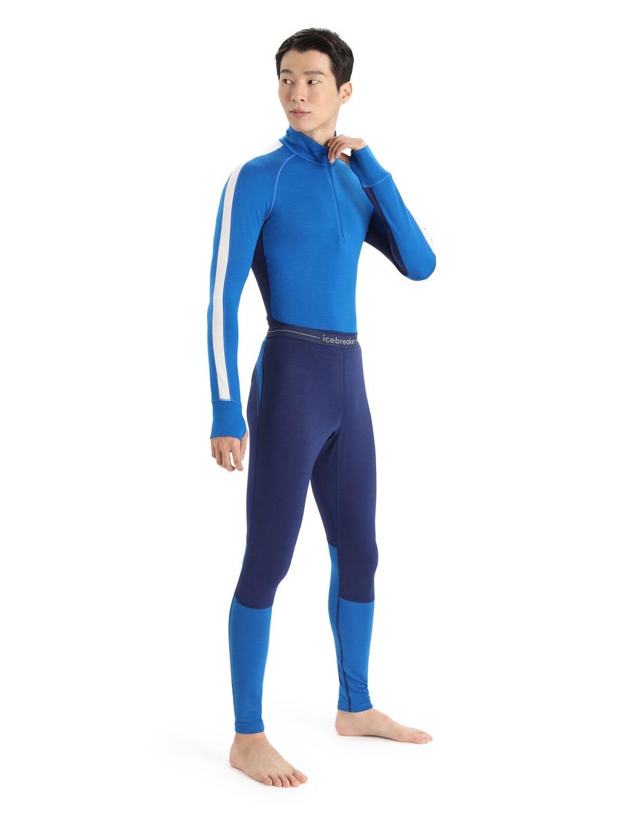 Base Layers Icebreaker Merino 260 ZoneKnit™ Merino Leggings Homme Bleu Royal Bleu Marine | FR 1331AHKP